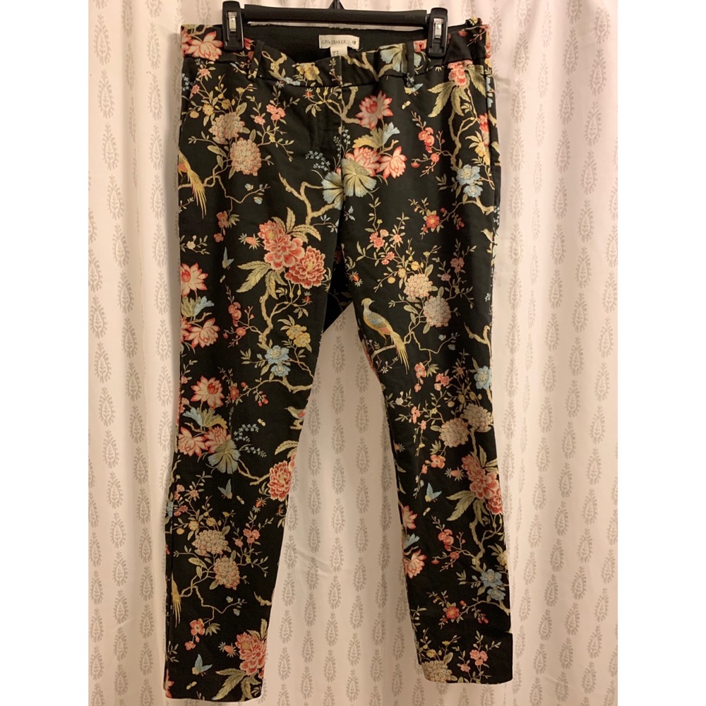 Floral Bird Printed H&M Dress Pants